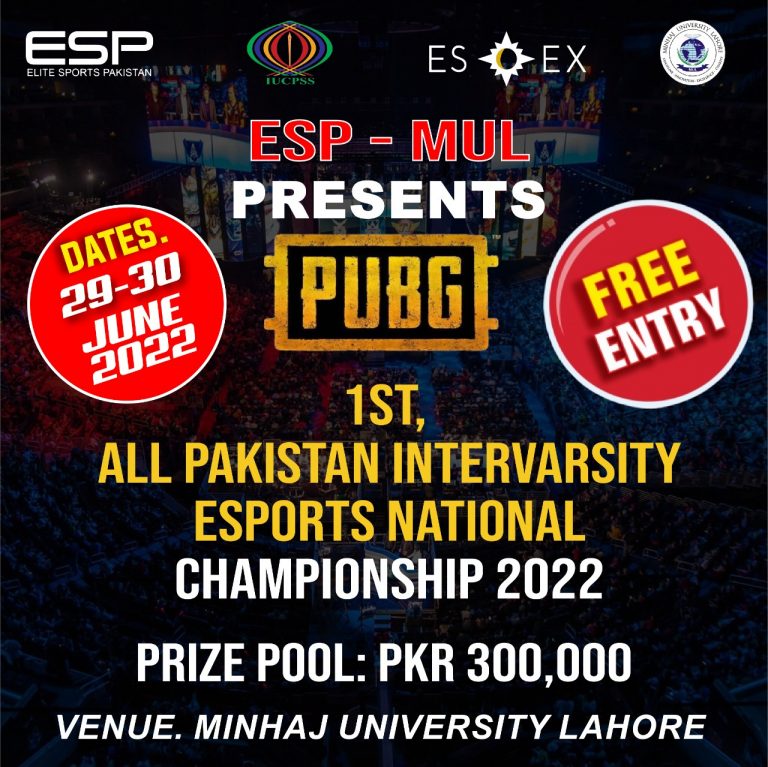 “ESP-Minhaj University Lahore Organizes All Pakistan Intervarsity eSports National Championship 2022”.