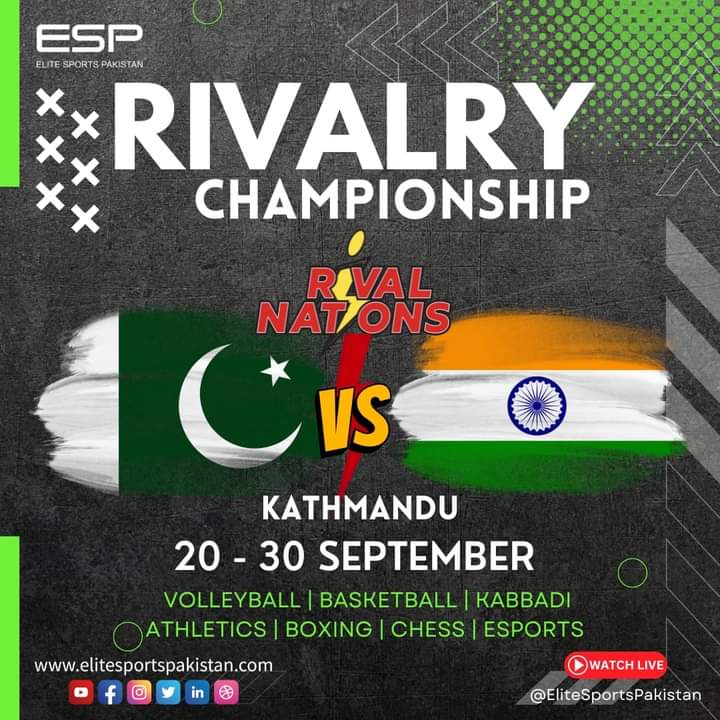 Striking & Historic  Rivalry Championship to Begin PAKISTAN VS. INDIA Nepal 2023