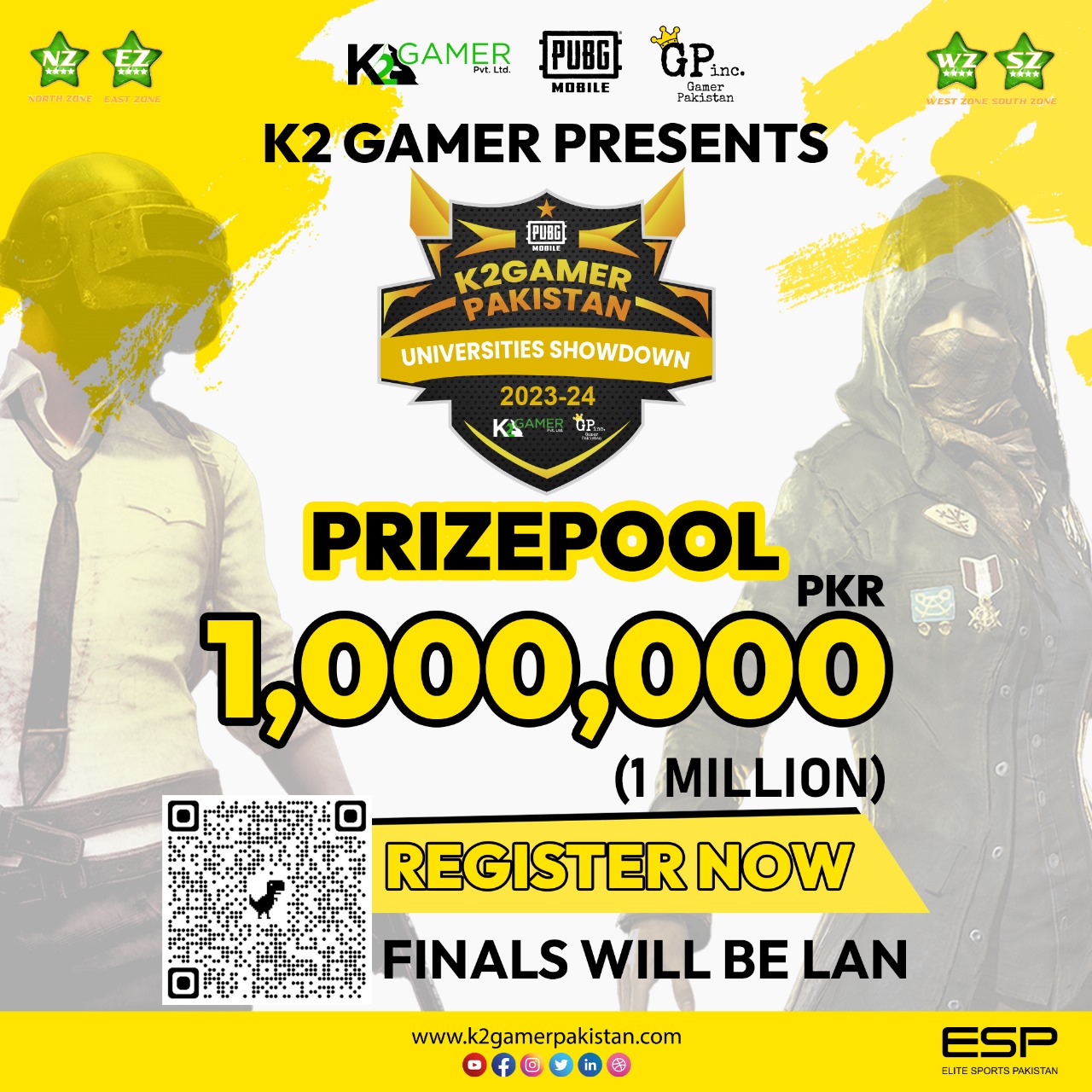 national Inter Universities Esports Tournament organized by K2 Gamer Pakistan.