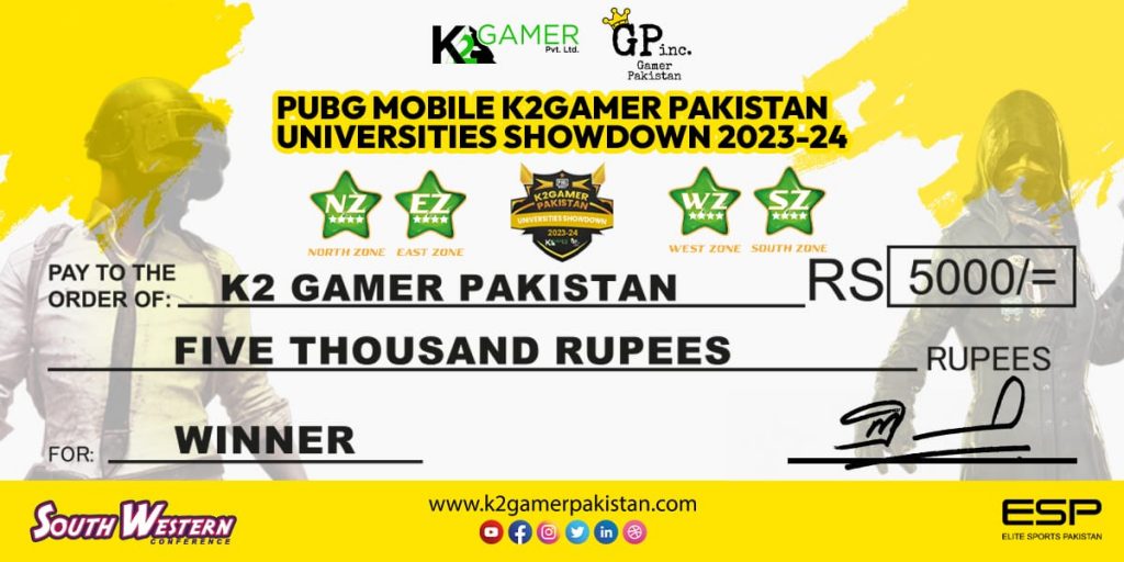 PUBG Mobile K2 Gamer Pakistan Universities Showdown 2023-24