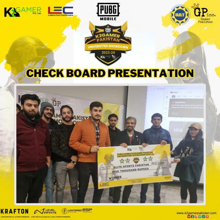 PUBG Mobile K2Gamer Pakistan Universities Showdown 2023-24: Lahore LAN Qualifiers Organized at University of Management & Technology, Lahore (UMT)